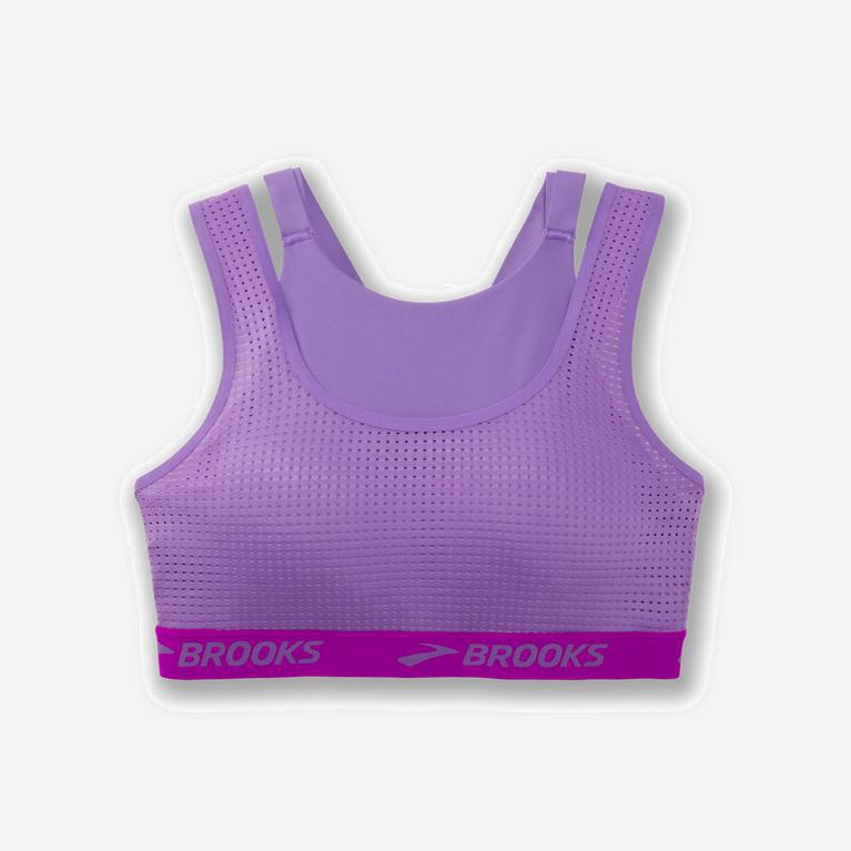 Brooks Drive Mesh Damen Run Bra - Lila (HPGDT7893)
